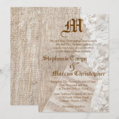 5 x 7 Uitnodiging tot bruiloft door Landelijk Lace (Voorkant / Achterkant)