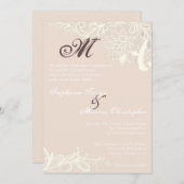 5 x 7 Uitnodiging tot het uitzenden van een Lace- (Voorkant / Achterkant)