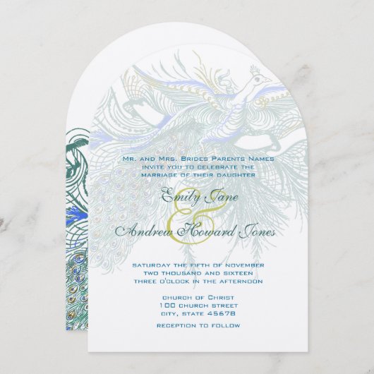 5 x 7 uitnodiging tot huwelijk (Voorkant / Achterkant)