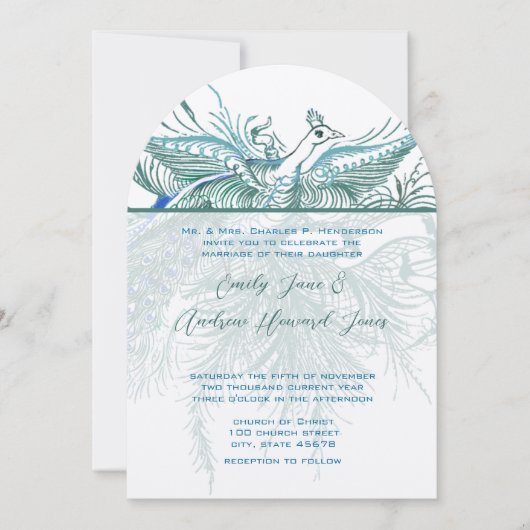 5 x 7  uitnodiging tot huwelijk (Voorkant)