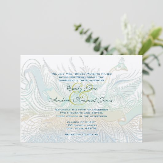 5 x 7  uitnodiging tot huwelijk (Staand voorkant)