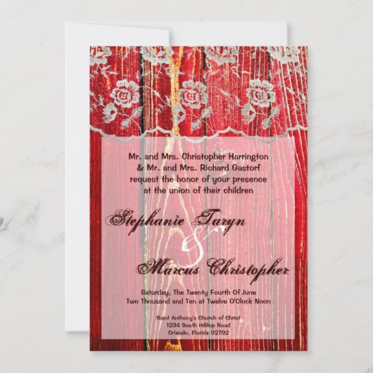 5 x 7 Uitnodiging tot uitzending van een bruiloft (Voorkant)