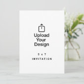5 x 7 uitnodiging, Upload je afbeelding, Aangepast Kaart (Staand voorkant)