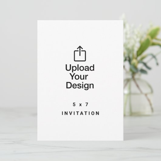 5 x 7 Uitnodiging, Upload uw Afbeelding, Custom Pr Kaart (Staand voorkant)
