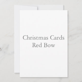 5" x 7" Vierkante Kerstkaarten Rood Lint Feestdagenkaart