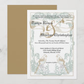 5 x 7  vogelgevechten uitnodigen voor een huwelijk kaart (Voorkant / Achterkant)