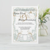 5 x 7  vogelgevechten uitnodigen voor een huwelijk kaart (Staand voorkant)