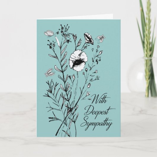 5 x 7 Vouw condoleancekaart Bedankkaart (Voorkant)