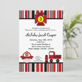 5 x 7 Vuurman Vuurgedag Uitnodiging (Staand voorkant)