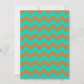 5 x 7 Weddenschap Chevron Brown & Seafoam Kaart (Achterkant)