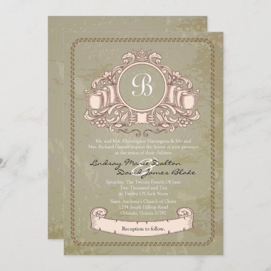 5 x 7 Weddenschap  Vinyard Kaart (Voorkant / Achterkant)