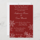 5 x 7 Weddenschappen Uitnodiging Kerstmis Rode Sno (Voorkant)