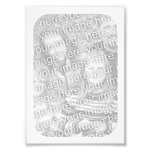 5 x 7 White Lijst Foto Afdruk (Voorkant)