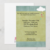 5 x 7 Winter Cloud / Snowflakes Kerstuitnodiging Kaart (Voorkant / Achterkant)
