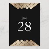 5 x 7 Wit Zwart Goud Trouwtafel Nummers (Voorkant)