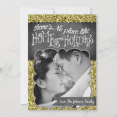 5 x 7 XMAS-kerstkerstkaart met Snowflake Glitt FOT Feestdagenkaart (Voorkant)