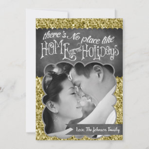 5 x 7 XMAS-kerstkerstkaart met Snowflake Glitt FOT Feestdagenkaart