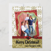 5 x 7 XMAS-kerstkerstkaart met Snowflake Glitt FOT Feestdagenkaart (Voorkant)