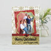 5 x 7 XMAS-kerstkerstkaart met Snowflake Glitt FOT Feestdagenkaart (Staand voorkant)