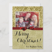 5 x 7 XMAS-kerstkerstkaart met Snowflake Glitt FOT Feestdagenkaart (Voorkant)