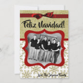 5 x 7 XMAS-kerstkerstkaart met Snowflake Glitt FOT Feestdagenkaart (Voorkant)