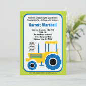 5 x 7 Yellow Blue Boerderij Tractor Birthday Uitno Kaart (Staand voorkant)