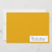 5 x 7 Yellow Masquerade Sweet 16 Birthday Invitati Kaart (Achterkant)