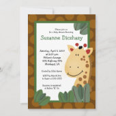5 x 7 Zanzibar GIRAFFE Oerwoud Baby shower Kaart (Voorkant)
