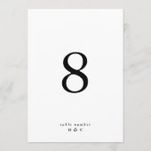 5 x 7 zwart eenvoudige moderne bruiloft tafel numm (Achterkant)