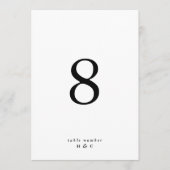 5 x 7 zwart eenvoudige moderne bruiloft tafel numm (Voorkant)