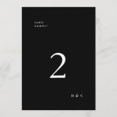 5 x 7 zwart eenvoudige moderne bruiloft tafel numm (Voorkant)