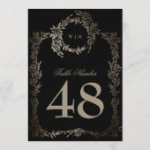 5 x 7 zwart goud ebony krans trouwtafel nummer (Achterkant)