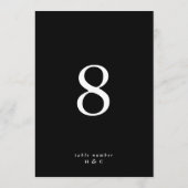 5 x 7 zwart wit minimalistische moderne tafelnumme (Achterkant)