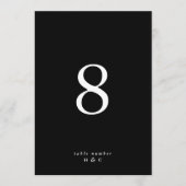 5 x 7 zwart wit minimalistische moderne tafelnumme (Voorkant)
