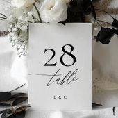 5 x 7 Zwart Wit Modern Bruiloft Tafelnummer