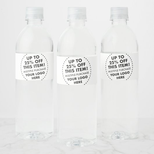5 x Waterflesetiketten 25% OFF Bulk Kopen Korting Waterfles Etiket (Flessen)