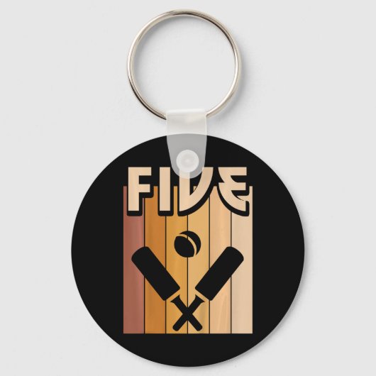 5 Year Old Cricket Birthday Boy Girl 5th Birthday  Sleutelhanger (Voorkant)