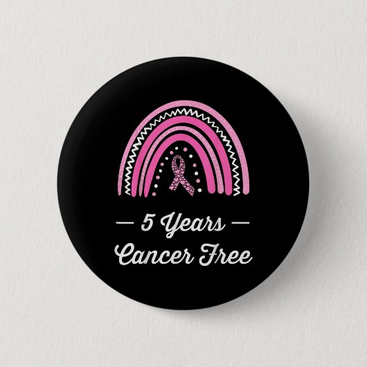 5 Years Breast Cancer Survivor  Ronde Button 5,7 Cm (Voorkant)
