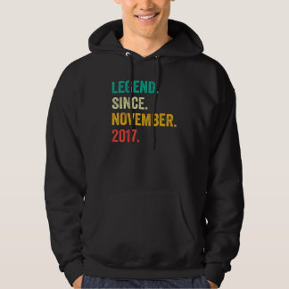 5 Years Old  Legend Since November 2017 5th Birthd Hoodie