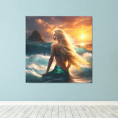 #5  Zeemeerminnenleven Canvas Afdruk (Insitu (Houten vloer))