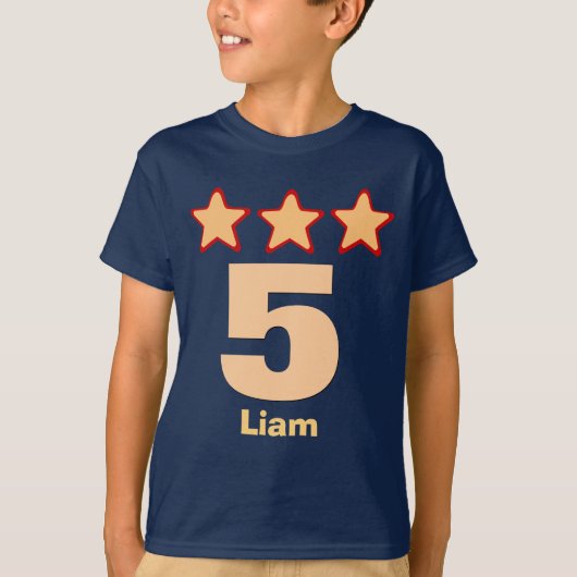 5 zeemijlen sterren Big Number Aangepaste naam V03 T-shirt (Voorkant)