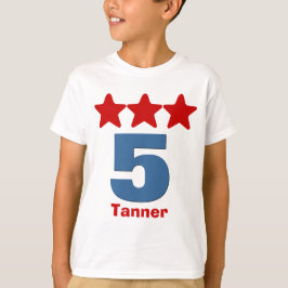 5 zeemijlen sterren Big Number Aangepaste naam V03 T-shirt
