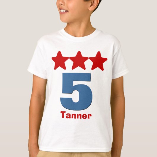 5 zeemijlen sterren Big Number Aangepaste naam V03 T-shirt (Voorkant)