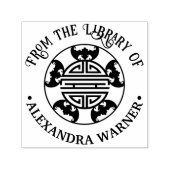 5 Zegeningen: Longeviteit Symbool 5 Vleermuizen Bi Zelfinktende Stempel (Design)