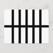 5 Zwarte lijnen Briefkaart (Voorkant)