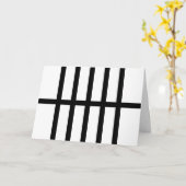 5 Zwarte lijnen Kaart (Gele Bloem)