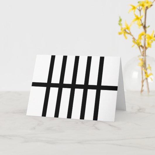 5 Zwarte lijnen Kaart (Gele Bloem)