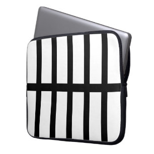 5 Zwarte lijnen Laptop Sleeve