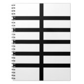 5 Zwarte lijnen Notitieboek (Voorkant)