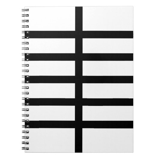 5 Zwarte lijnen Notitieboek (Voorkant)
